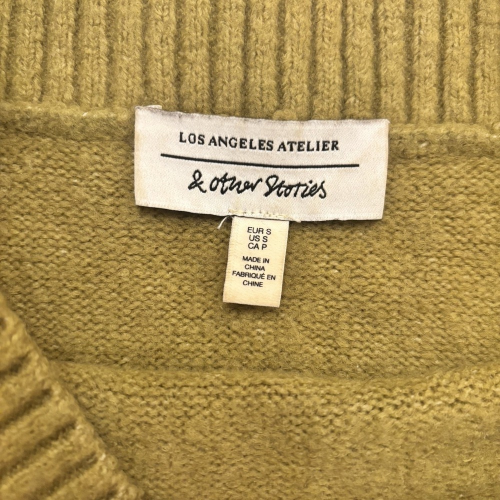 & Other Stories Green Off-the-Shoulder Sweater Size S - Picture 5 of 7